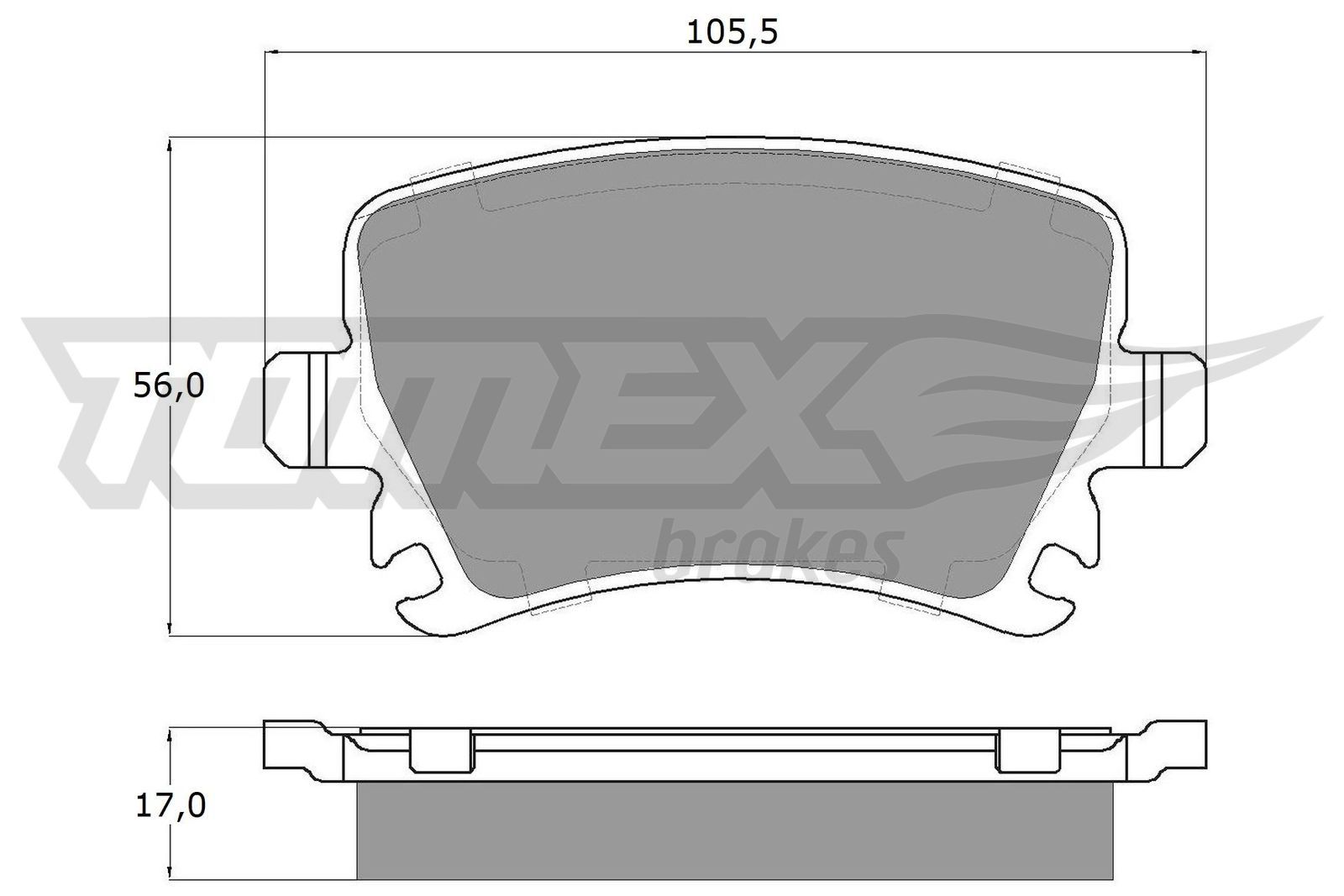 Obrázok Sada brzdových platničiek kotúčovej brzdy TOMEX Brakes  TX1395